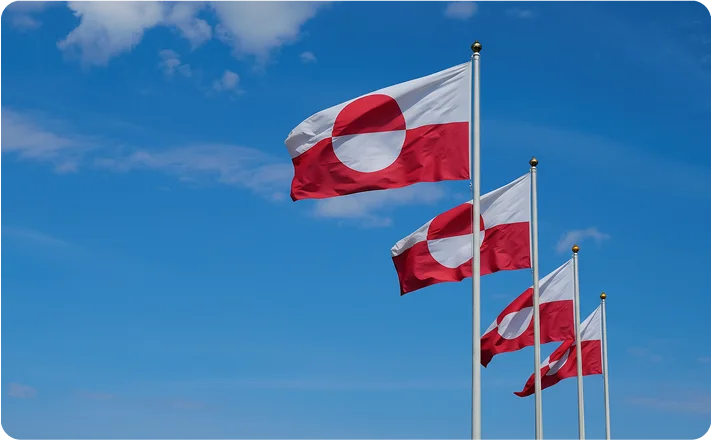 Umzug Griechenland flags